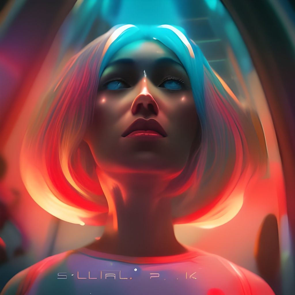 Futuristic Pop Star in Sci-Fi Horror Cerography