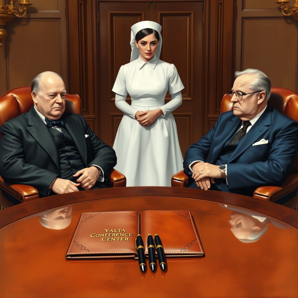 Diplomats at the Yalta Conference Center