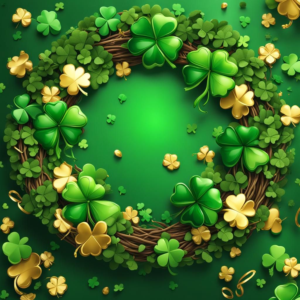 St. Patrick's Day Wreath: Detailed Matte Painting
