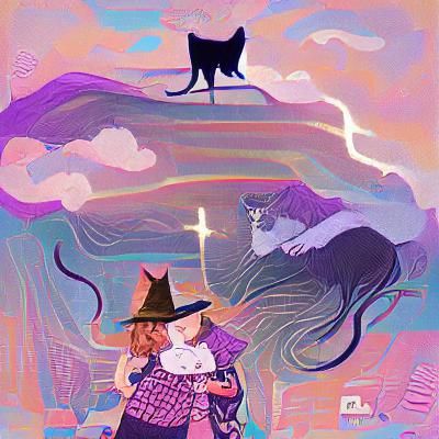 Trans Witch and Cat Companion