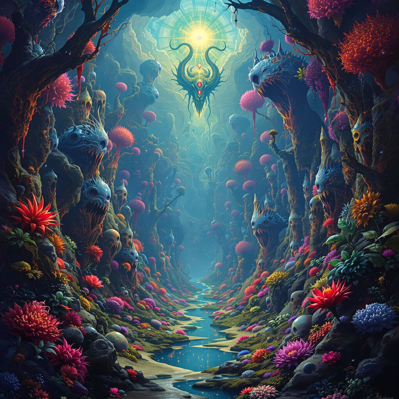 Surrealism, freaky, odd, weird, strange, bizarre, crazy, abstract, magical, exotic, mystical, hyperdetailed, intrica...