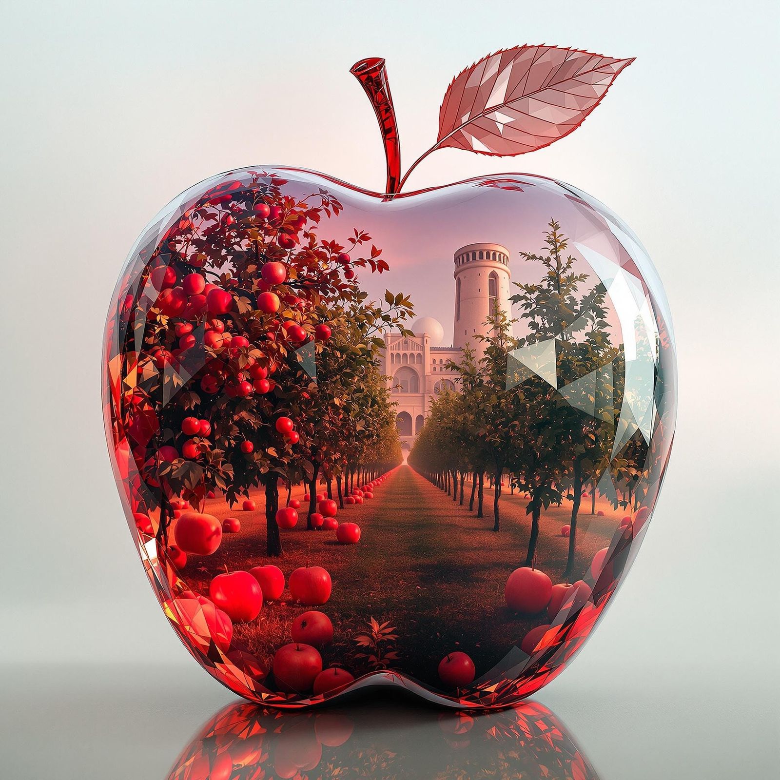 Crystal Apple in Dystopian Ruins