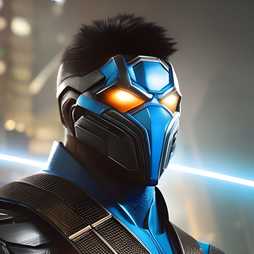 Detailed Portrait of Masked Warrior in Matte Painting Style