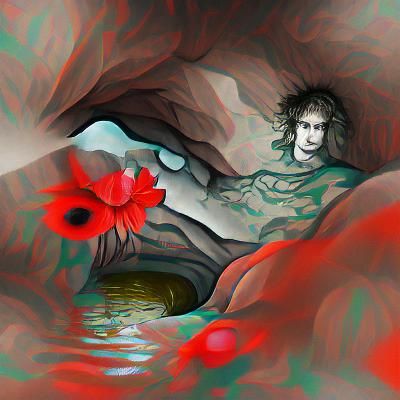 Hypnos's Dark Cave in Hades: Digital Illustration