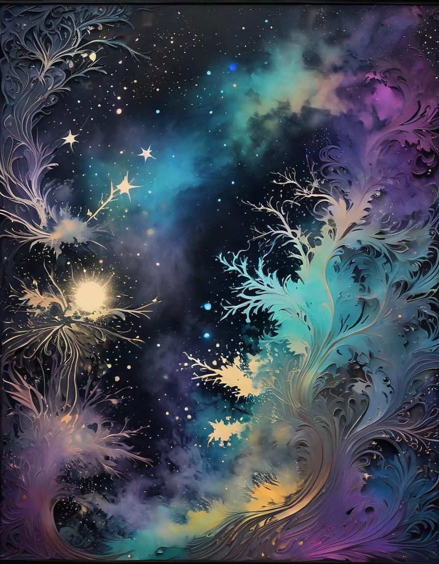 ABSTRACT EXPRESSIONISM WATER INK SPLASH ART (Spectrolite Opa...