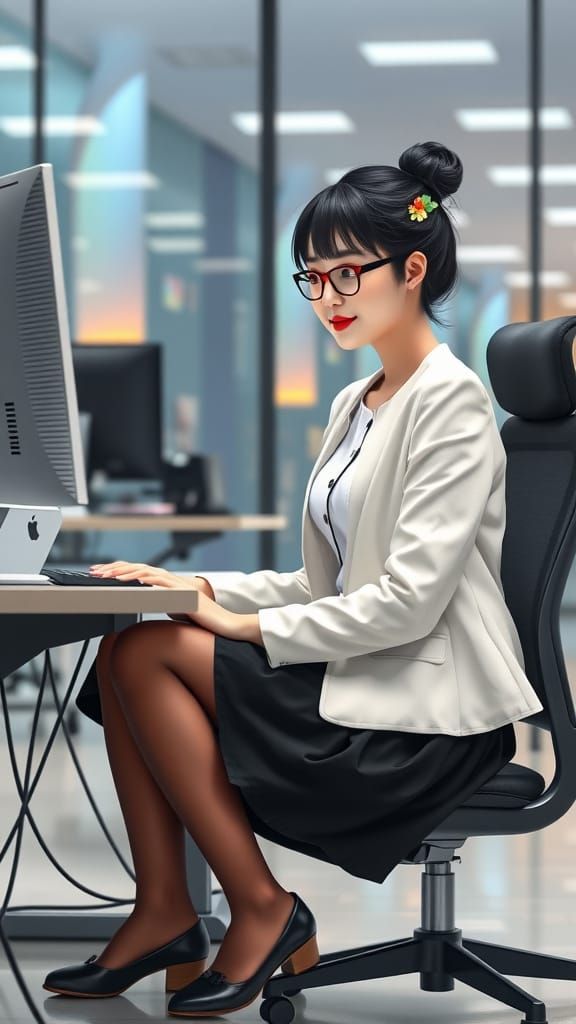 Chinese QA Engineer Working in Kawaii Style