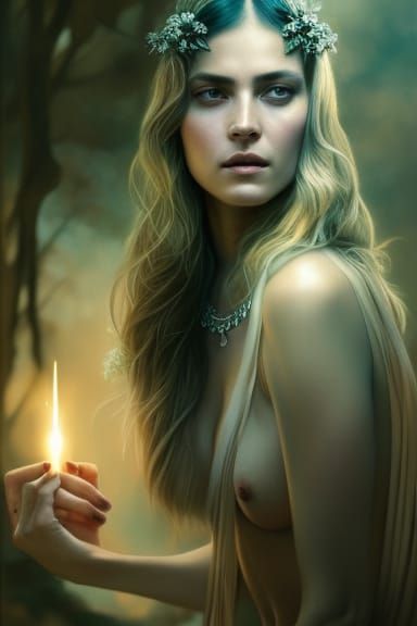 Goddess Mother Earth Portrait in Photorealistic Style