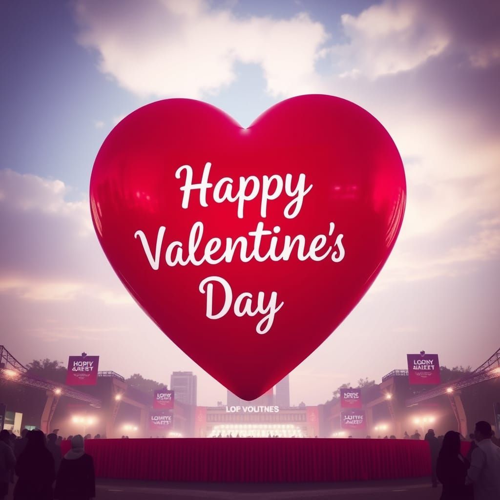 A Giant Heart Wishes You a Joyful Valentine's Day