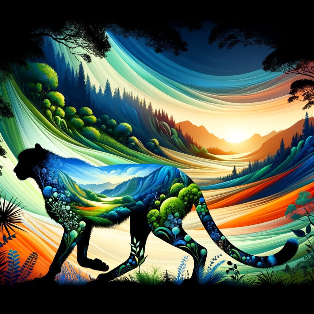 Savanna Silhouette: A Cheetah's Tranquil Domain