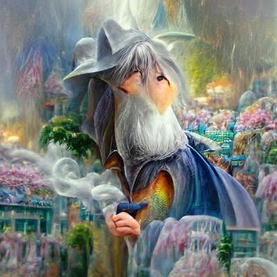 Ethereal Fantasy Gandalf in Hyperdetailed Mist