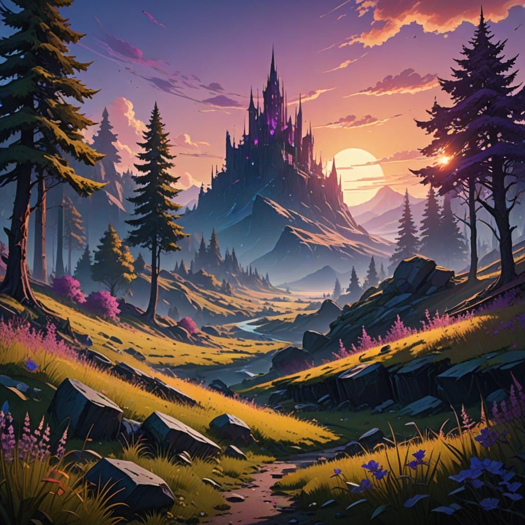 Lifelike Summer Sunset Masterpiece with Cinematic Lighting