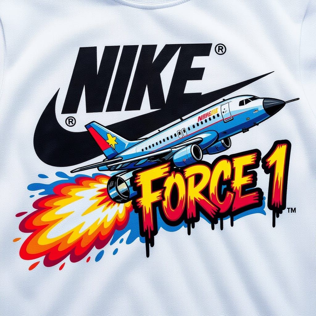 Graffiti Nike Check with Air Force 1 Jet Exhaust