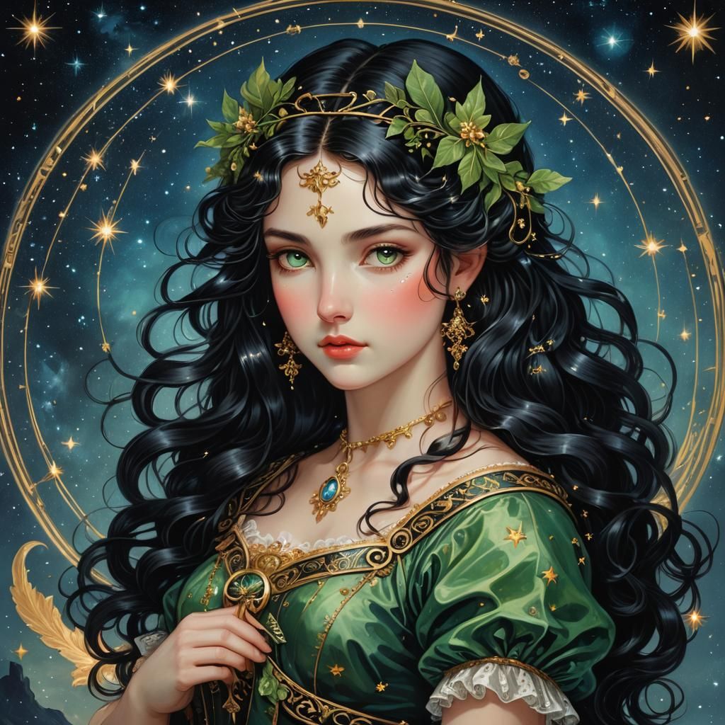 Artemis with Bow in Baroque Style