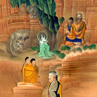 Gautama Buddha Confronts Mara