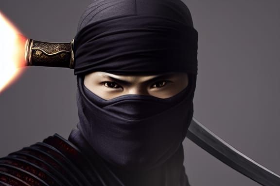 Warrior King with Katana in Dark Fantasy Style