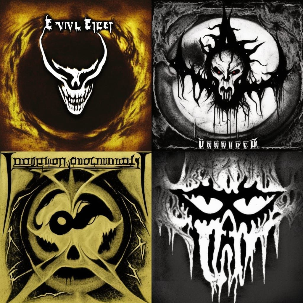 Eerie Creature Logo for Black Metal Album