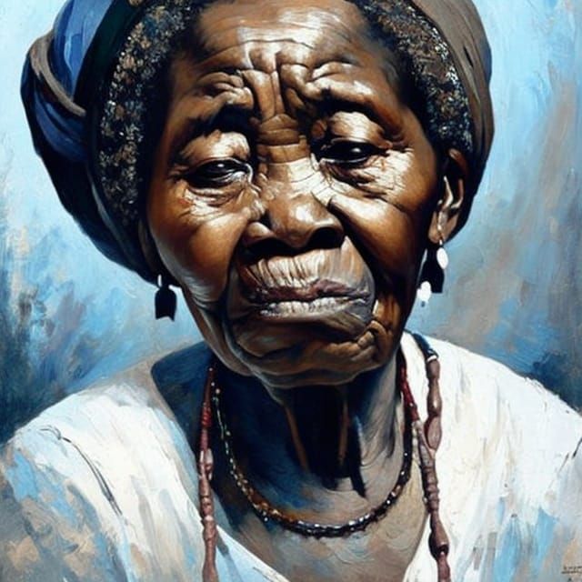 Expressive Portrait: African Woman at Potter Wheel