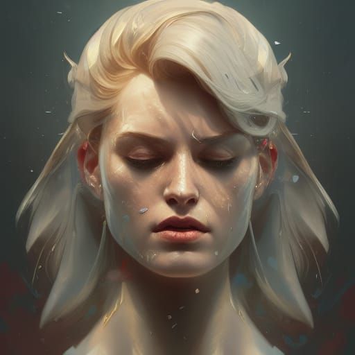 Hyperdetailed Portrait in Art Nouveau Style