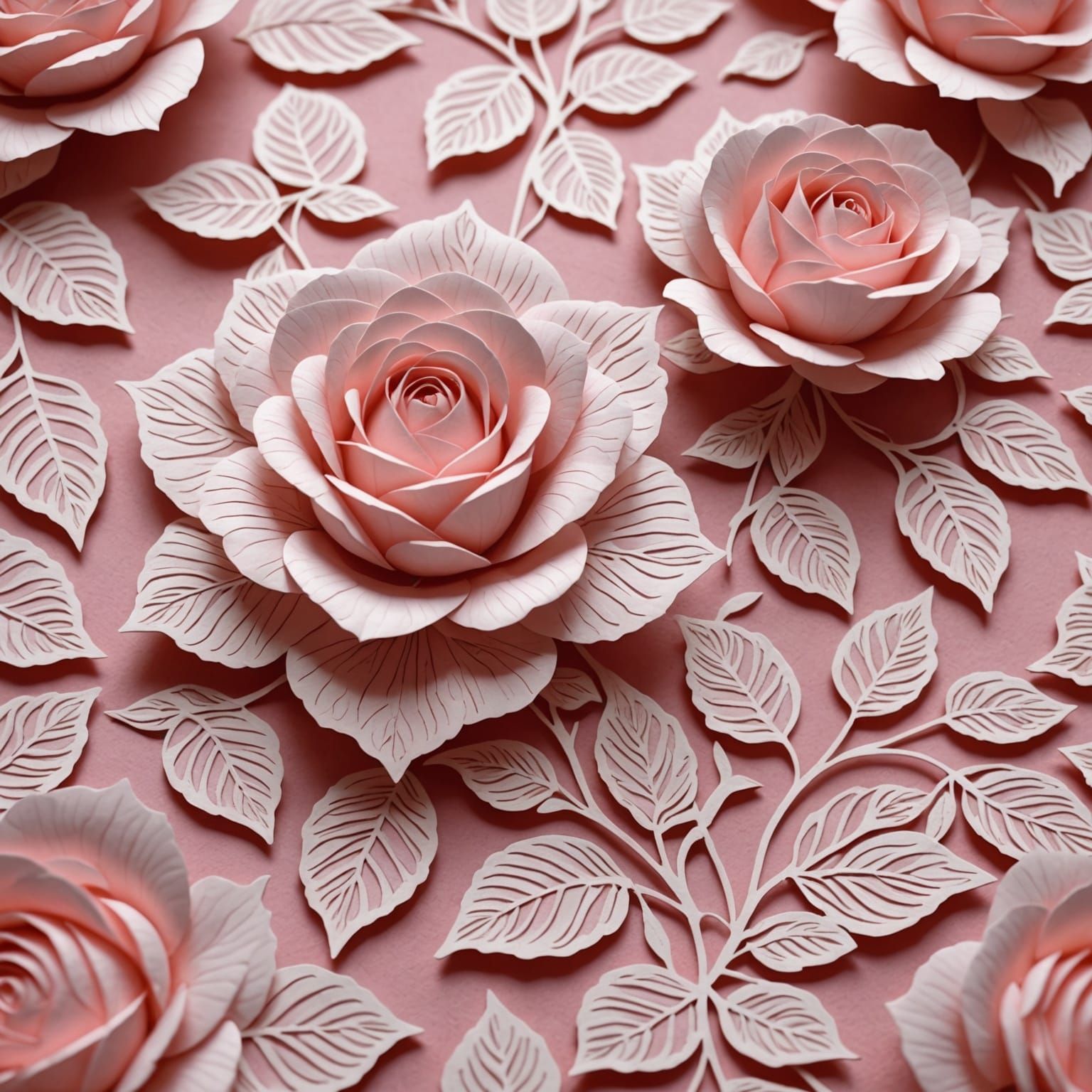 3d embossed paper lace roses