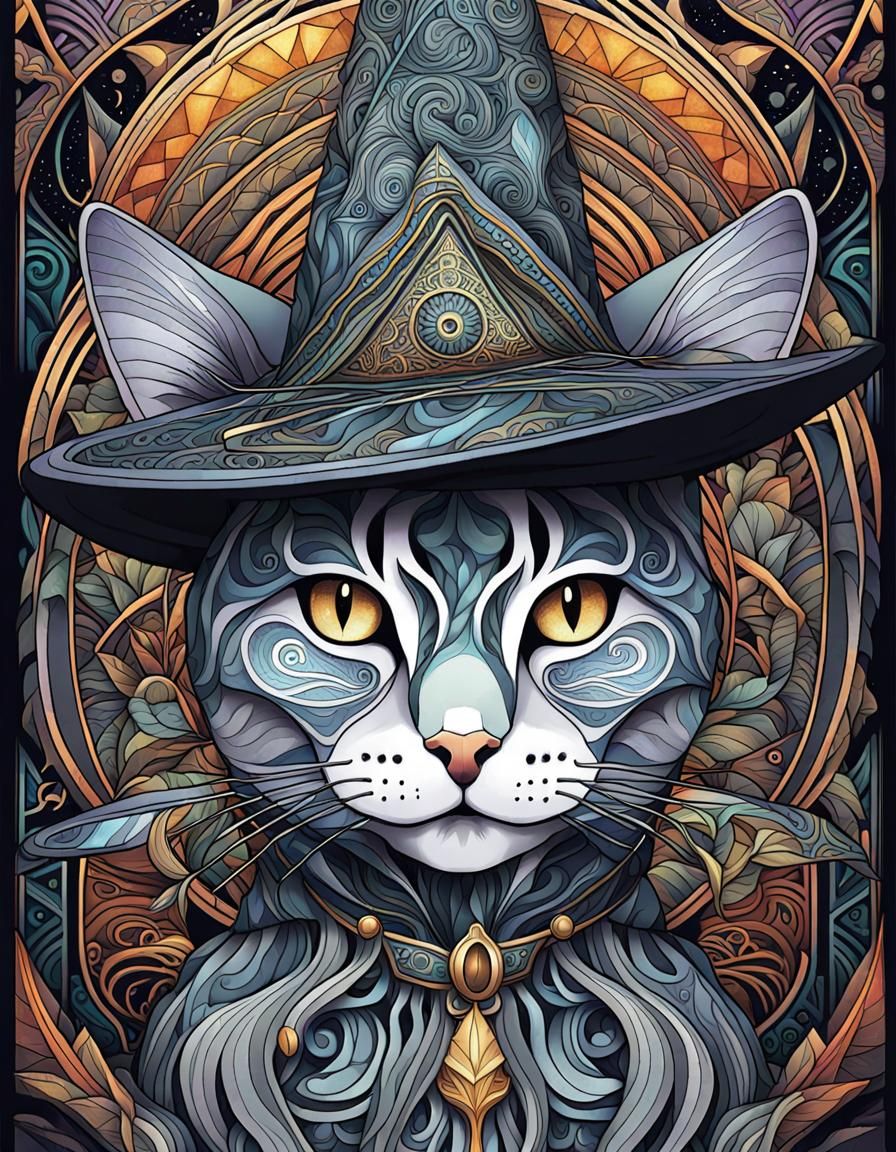 Gray Cat in Witch Hat, Anime Key Visual