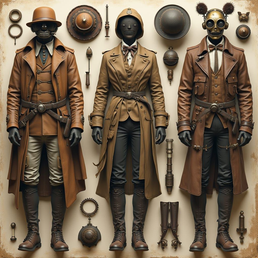 Steampunk Fashion Marvels in Intricate Detail