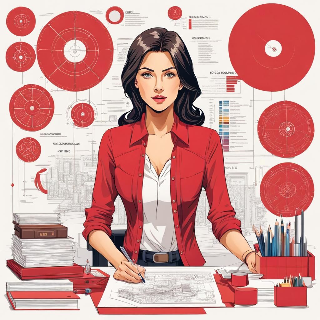 Graphic Designer's Technical Drawing in Manara Style