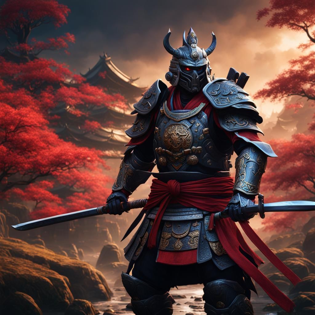 Warforged Samurai: Detailed Fantasy Concept Art