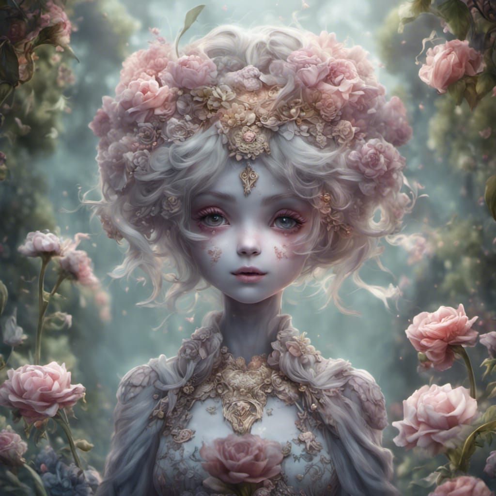 Cute Ghosts in Love: Fantastical Matte Painting