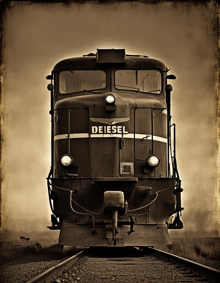 Surreal Diesel Starling in Lith Print Style