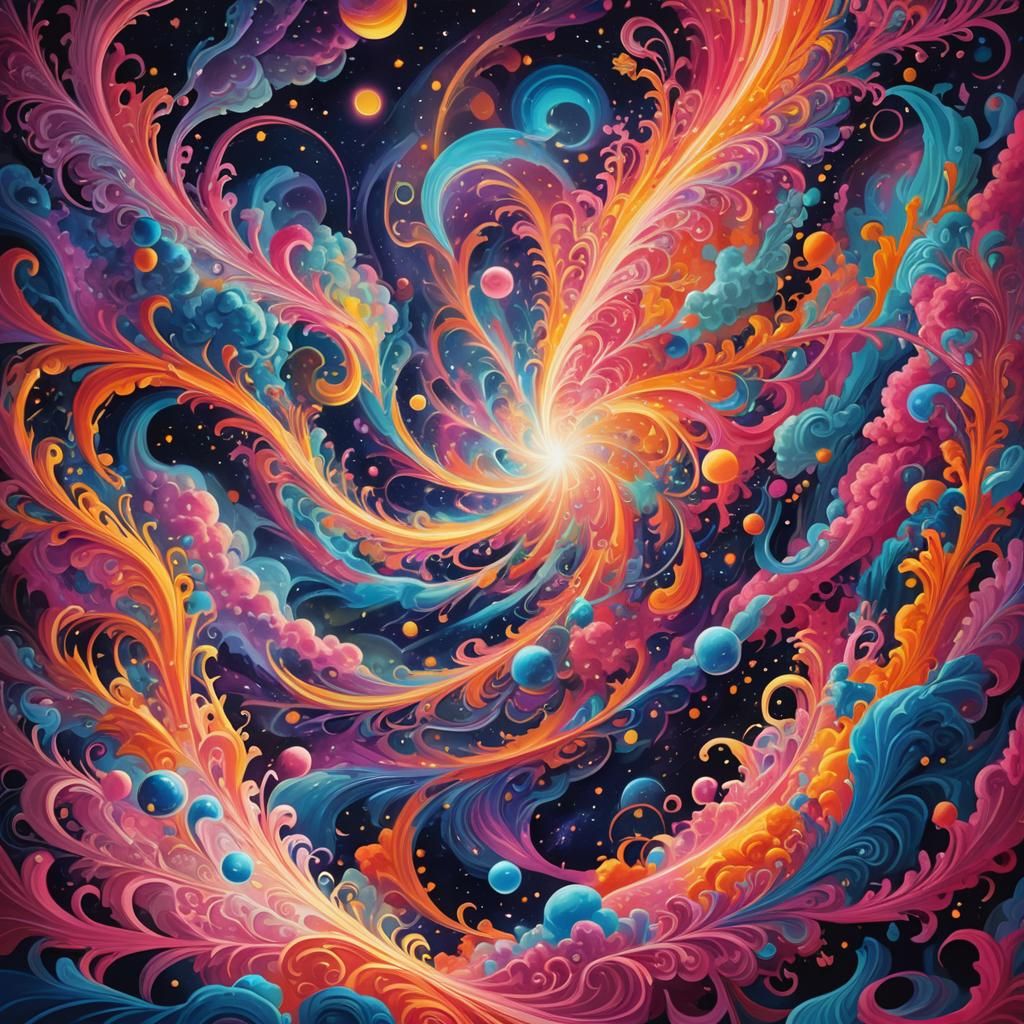 Casseopeia in a Surrealist Cosmic Illustration