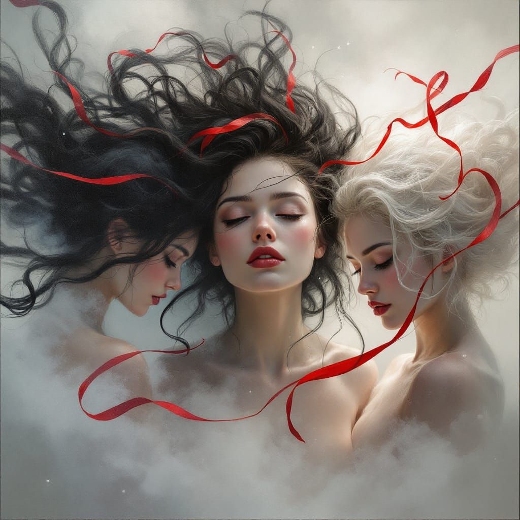 Unity and Feminine Power: Three Women in Mist