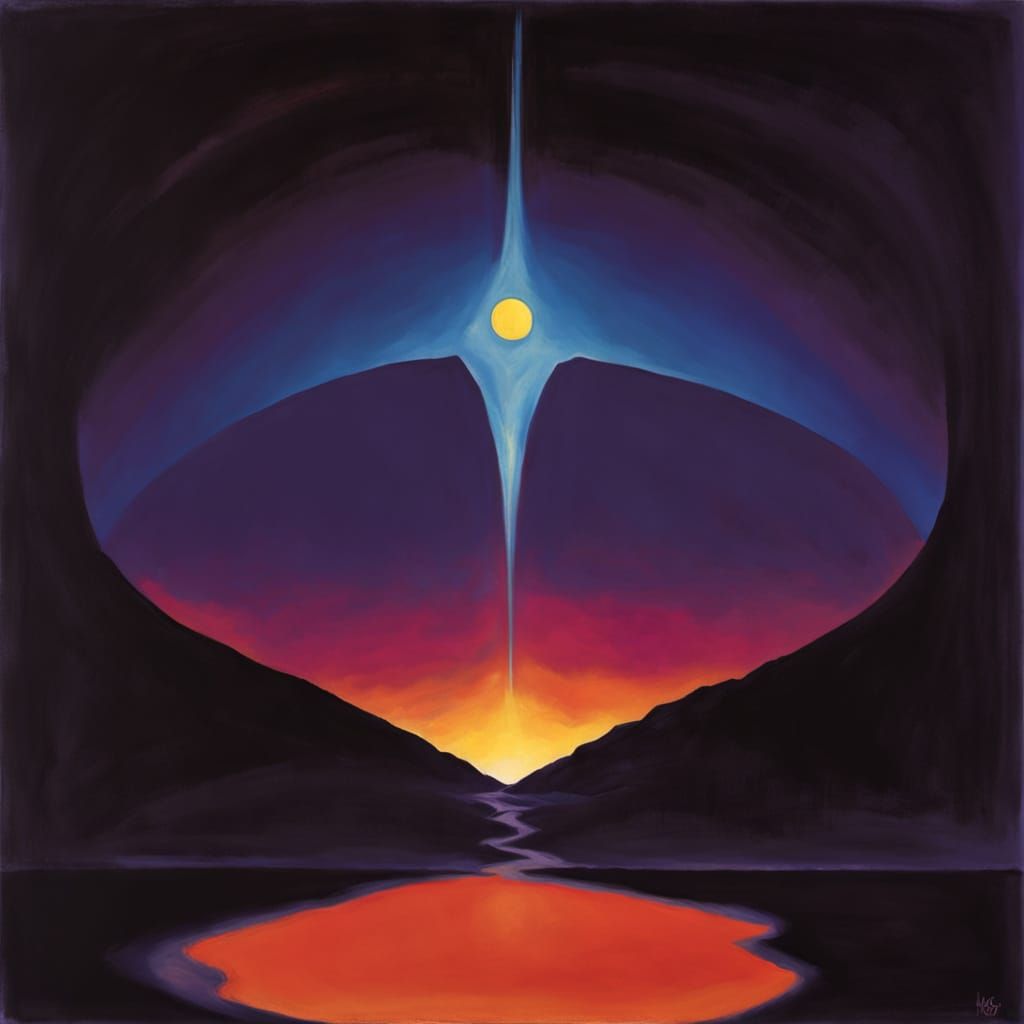 Surrealist Landscape in Grim Dark Style