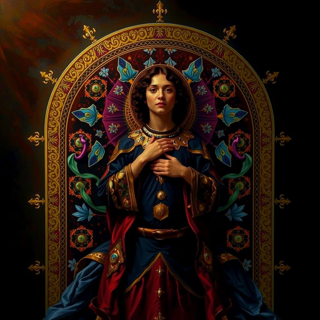 Masterpiece Painting of Beauty and Truth