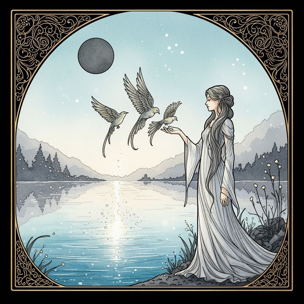 Alcohol Ink Glasswork With Golden Border and Ethereal Figure