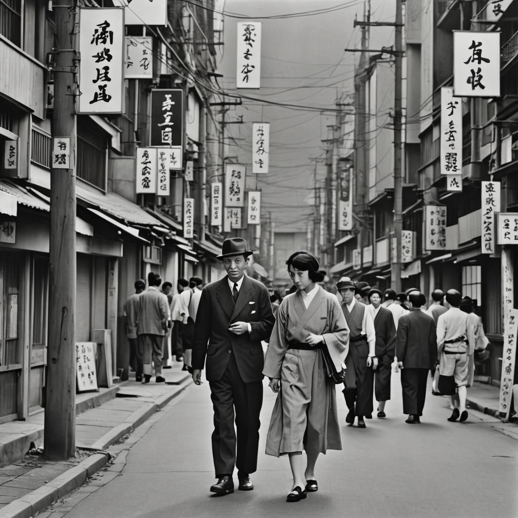 Ozu-Inspired Japanese Scene