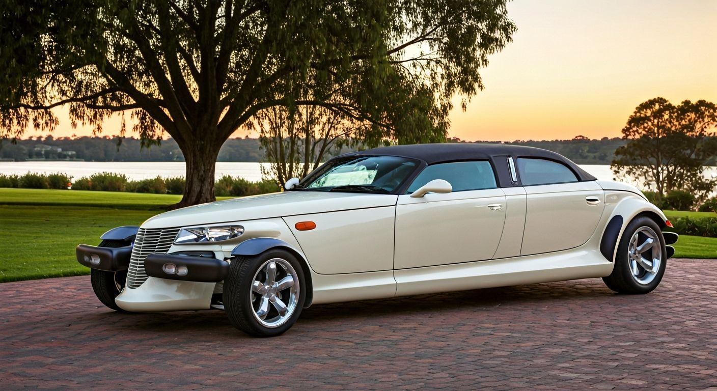 Custom 2000 Plymouth Prowler Limousine at Sunset