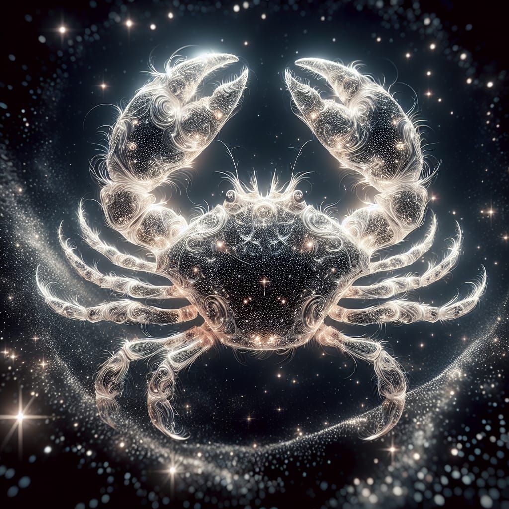 Cancer Zodiac Sign in Cosmic Light