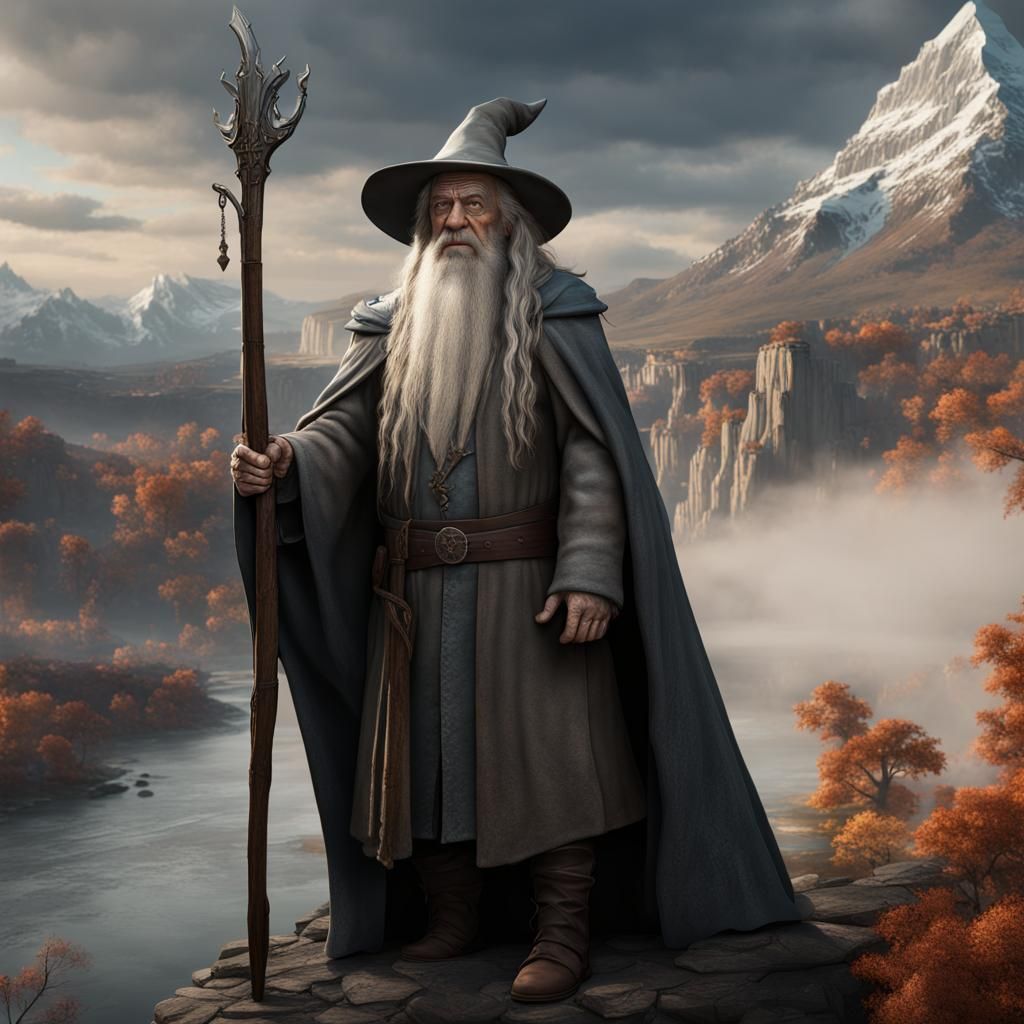 FDR as Gandalf in Detailed Matte Painting