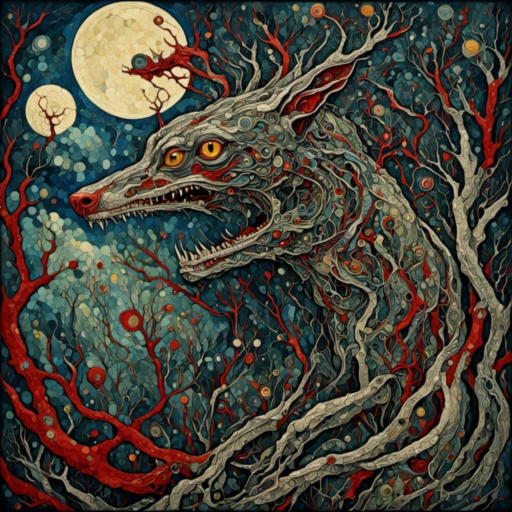 Surreal Dreamscape with Hellish Undertones