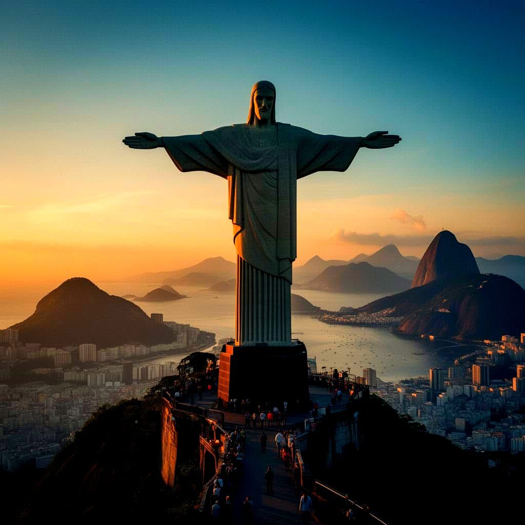 Christ the Redeemer Statue Cinematic Film Still