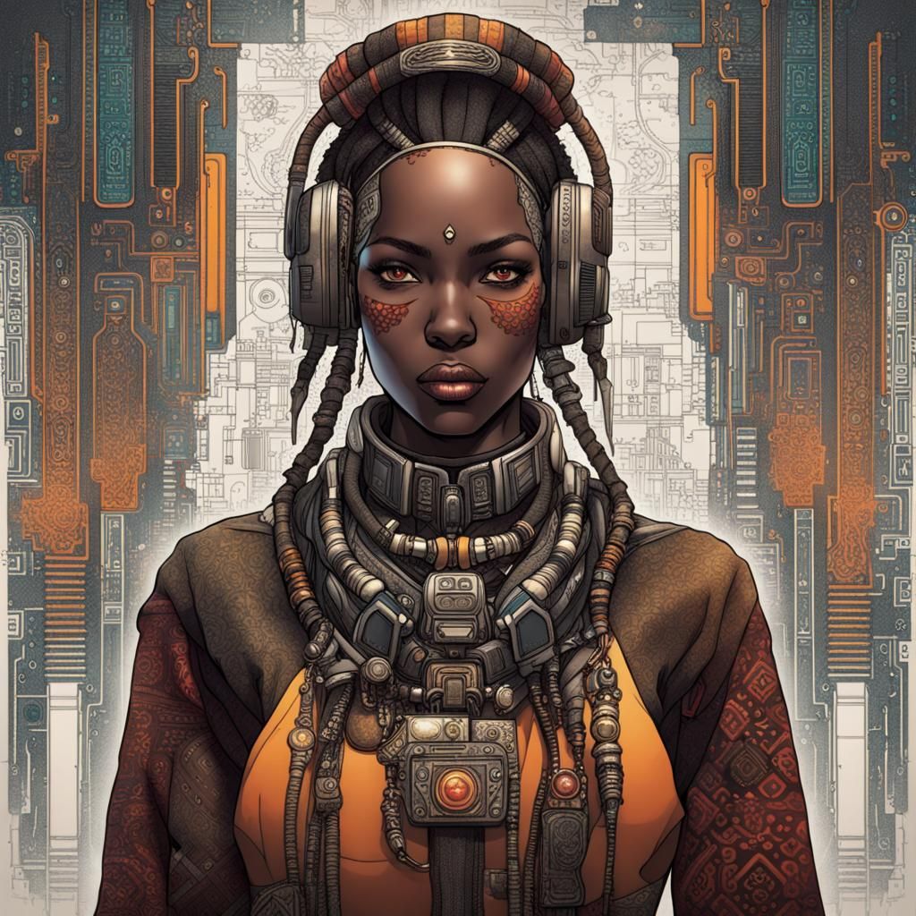 Cyberpunk Fusion: A Multicultural Portrait