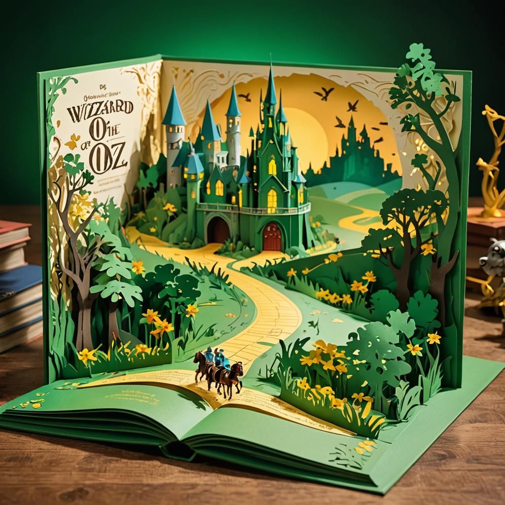 Wizard of Oz Pop-Up Book Illustration