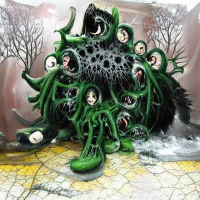 Nightmarish Shoggoth Emerges from the Depths