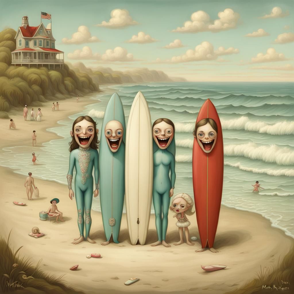 The Surfers - Mark Ryden style