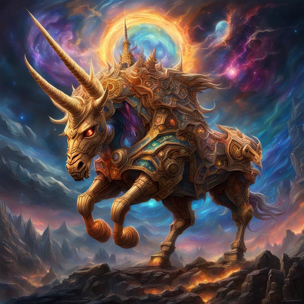 Unicron Paints a Unicorn: Epic Digital Art