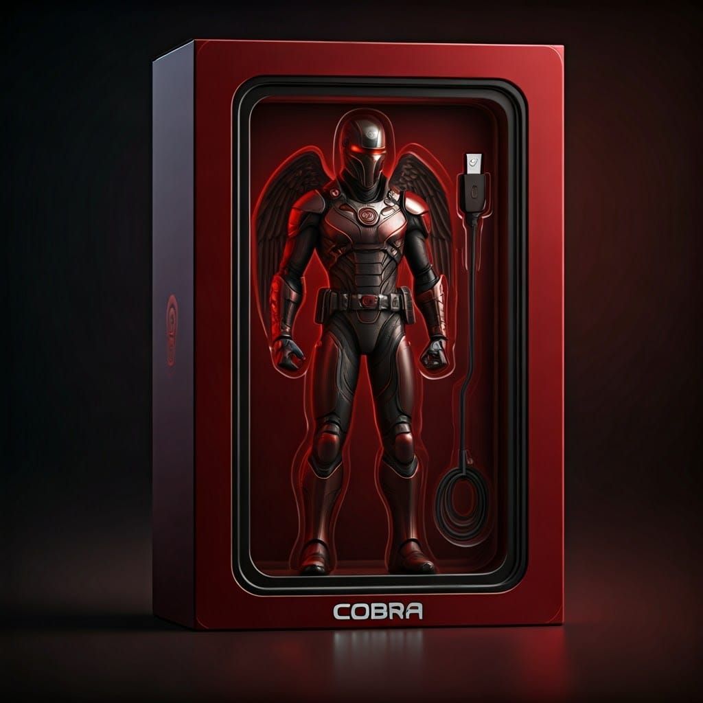 Heroic Action Figure in Metallic Red Box with Clear Plastic ...