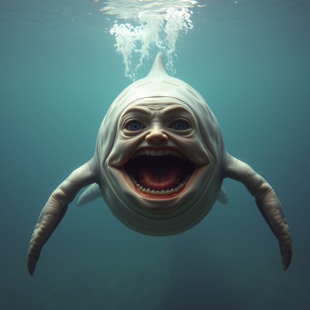 Whale Girl: Body Horror Underwater Specimen