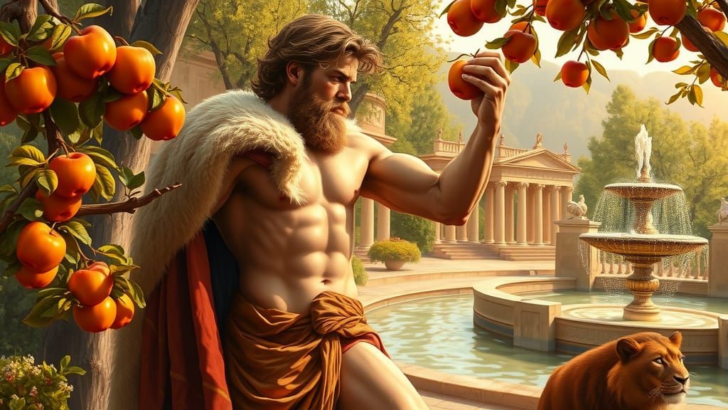 Classical Greek Hero Steals Golden Apples in Mediterranean L...