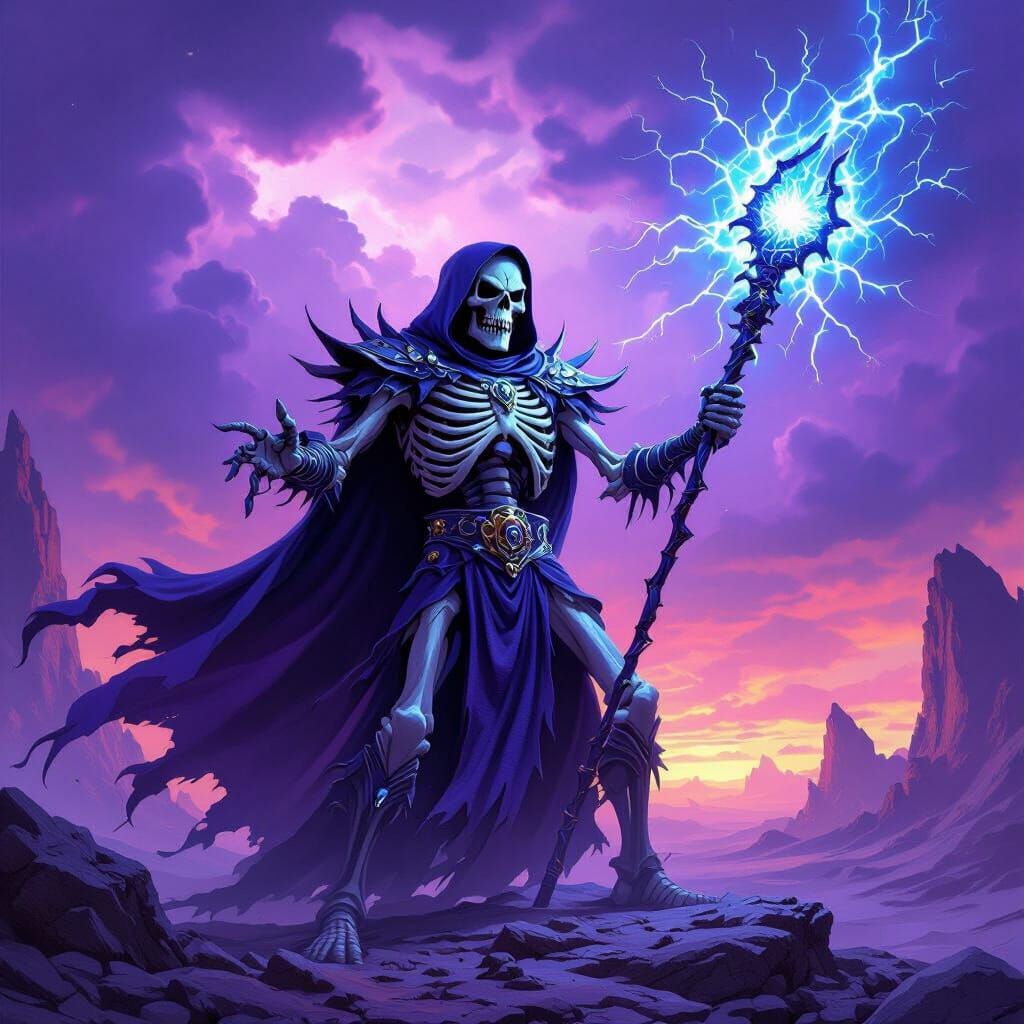 Skeletor Lord of Destruction in Dark Fantasy Style