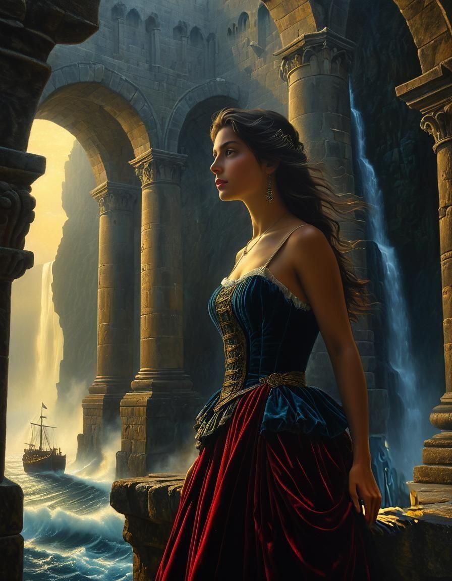 Ethereal Woman's Hand in Renaissance Chiaroscuro